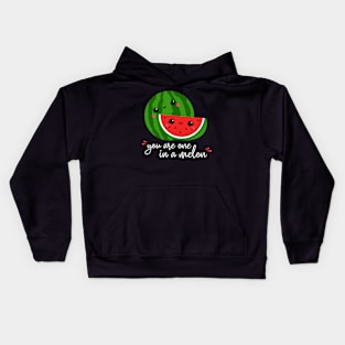 You are one in a melon - cute watermelon Kids Hoodie